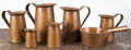 Set of six copper measures