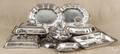 Six silver plated covered serving dishes