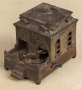 Cast iron Dog on Turntable mechanical bank