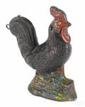 Cast iron Rooster mechanical bank