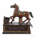 Cast iron Trick Pony mechanical bank