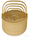 Nest of twelve Darryl Arawjo Nantucket splint oak baskets