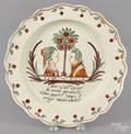 English creamware plate late 18th c