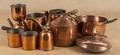 Collection of copper cookware