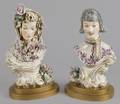 Pair of Victorian porcelain busts