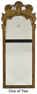 Pair of George II style giltwood mirrors