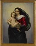 Oil on canvas of the Mother and Child