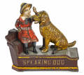 Cast iron  Speaking Dog  mechanical bank