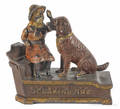 Cast iron  Speaking Dog  mechanical bank
