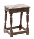 English Charles I Oak Joint Stool 17th Century