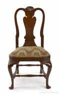 Boston Massachusetts Queen Anne walnut compass seat dining chair ca 1760