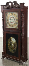Atkins  Downs Empire mahogany shelf clock