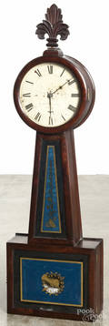 Massachusetts Federal mahogany banjo timepiece