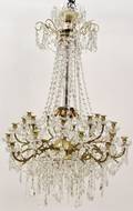 French Baccarat Bronze and Crystal Chandelier