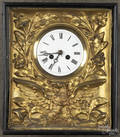 French or German gilt eagle picture frame clock