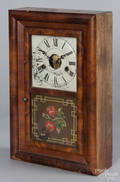 Miniature Seth Thomas mahogany ogee clock