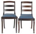 Two Empire mahogany side chairs