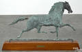 Swellbodied copper running horse weathervane