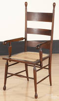 Oak ladderback armchair