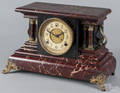 Gilbert faux marble mantel clock