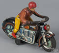 Japanese lithograph tin Atom motorcycle toy