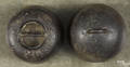Two cast iron animal weights