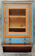 Painted pine hanging cupboard