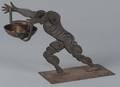 German iron figural candleholder
