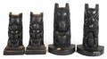 Two pairs of Northwest Coast style faux steatite totem bookends