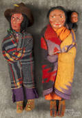 Two Skookum Indian dolls