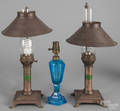 Pair of brass table lamps