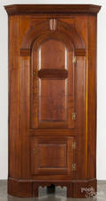 Chippendale style cherry corner cupboard made from period and nonperiod elements