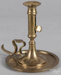 Spanish brass saucer base candlestick