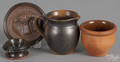 Three pieces of Stahl redware