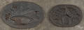 Two cast iron cookie molds