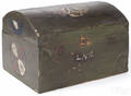 Painted pine dome lid box