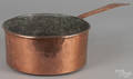Hand wrought copper sauce pot