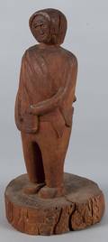 Folk art carved wooden figure