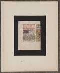 German vellum printed and illuminated manuscript page
