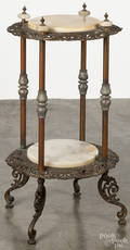 Victorian brass and marble stand