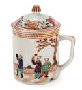 Chinese Export Porcelain Lidded  Handled Cup