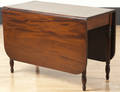 Sheraton mahogany drop leaf dining table