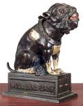 J  E Stevens cast iron  Bull Dog  mechanical bank