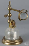 Bockett brass microscope oil lamp