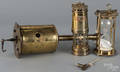 Salters clockwork brass spit jack and key