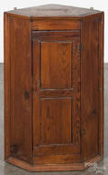 Pine hanging corner cupboard
