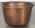 Large copper apple butter kettle