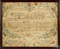 Pennsylvania printed and handcolored fraktur birth certificate