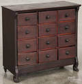 Miniature Pennsylvania mahogany spice chest