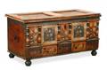 Polychrome Decorated Pine Chest Late 18th C